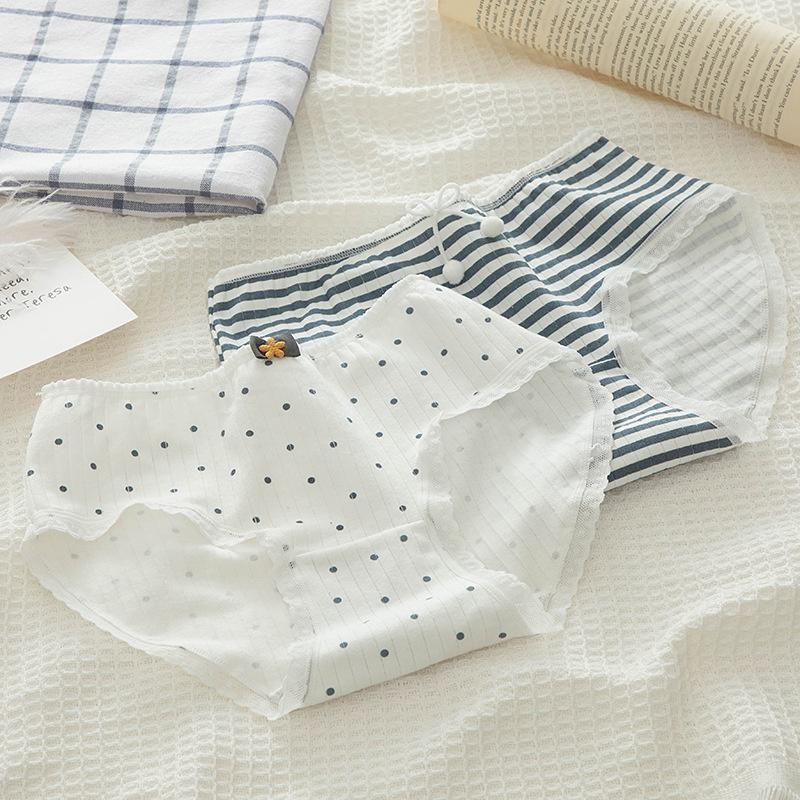 Quần lót cotton giấy kẻ xanh thủy thủ 0126