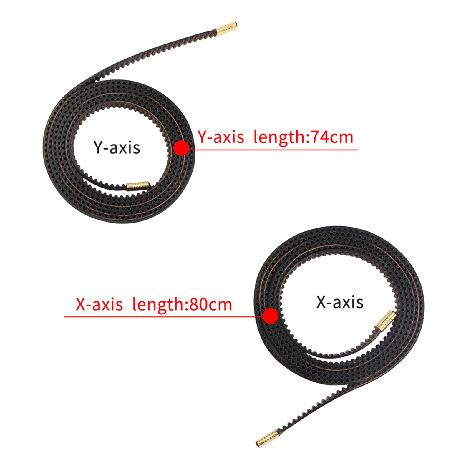 3D Printing 2GT Timing Belt 6mm Width X axis 800mm + Y axis 740mm Rubber Material for Ender 3 V2 Gates Belt Height: 1.38mm Tooth Height: 0.75mm