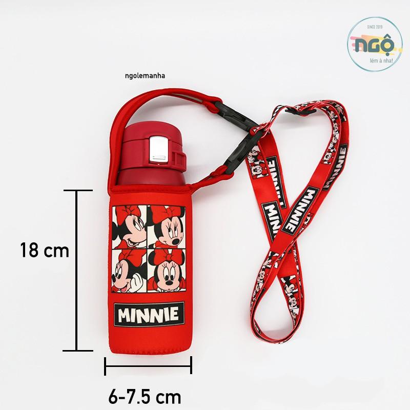 COMBO TÚI ĐỰNG BÌNH / LY GIỮ NHIỆT KÈM DÂY < 650ml - Họa tiết tươi sáng