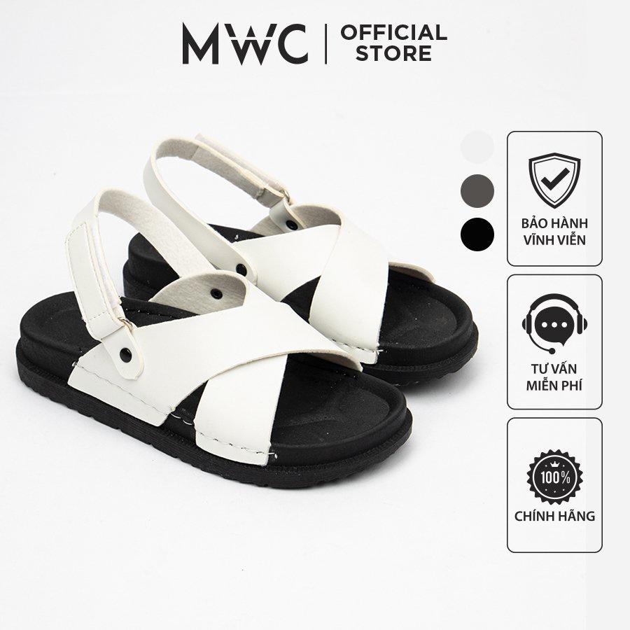 Giày Sandal Nữ MWC 2958 - Sandal Quai Chéo Bản To Quai Dán Đế Bánh Mì Thời Trang