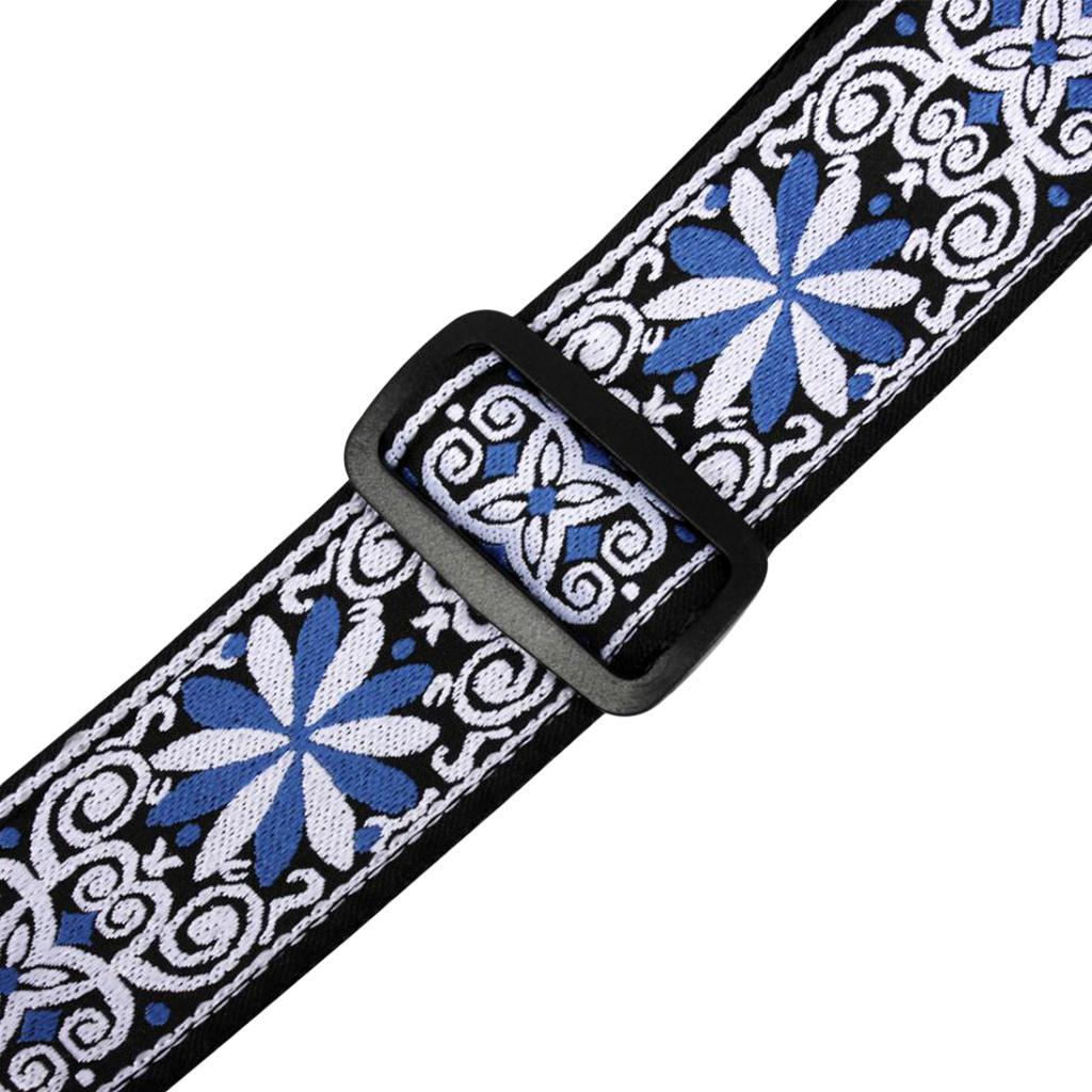 Adjustable Comfortable Guitar  Strap for Electric Acoustic Guitar Blue