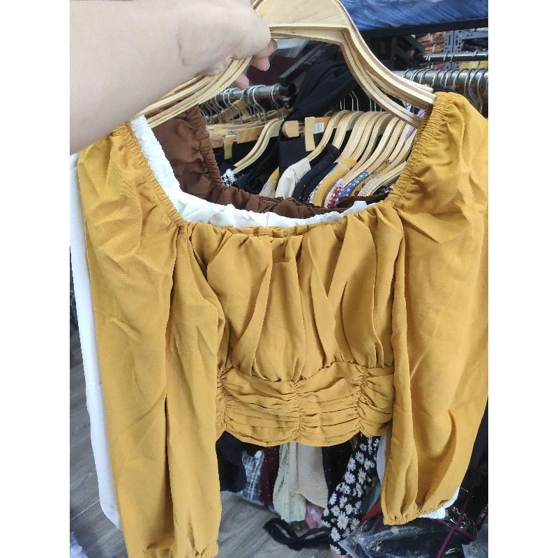 Áo rúm eo bo tay mặc được 2 kiểu