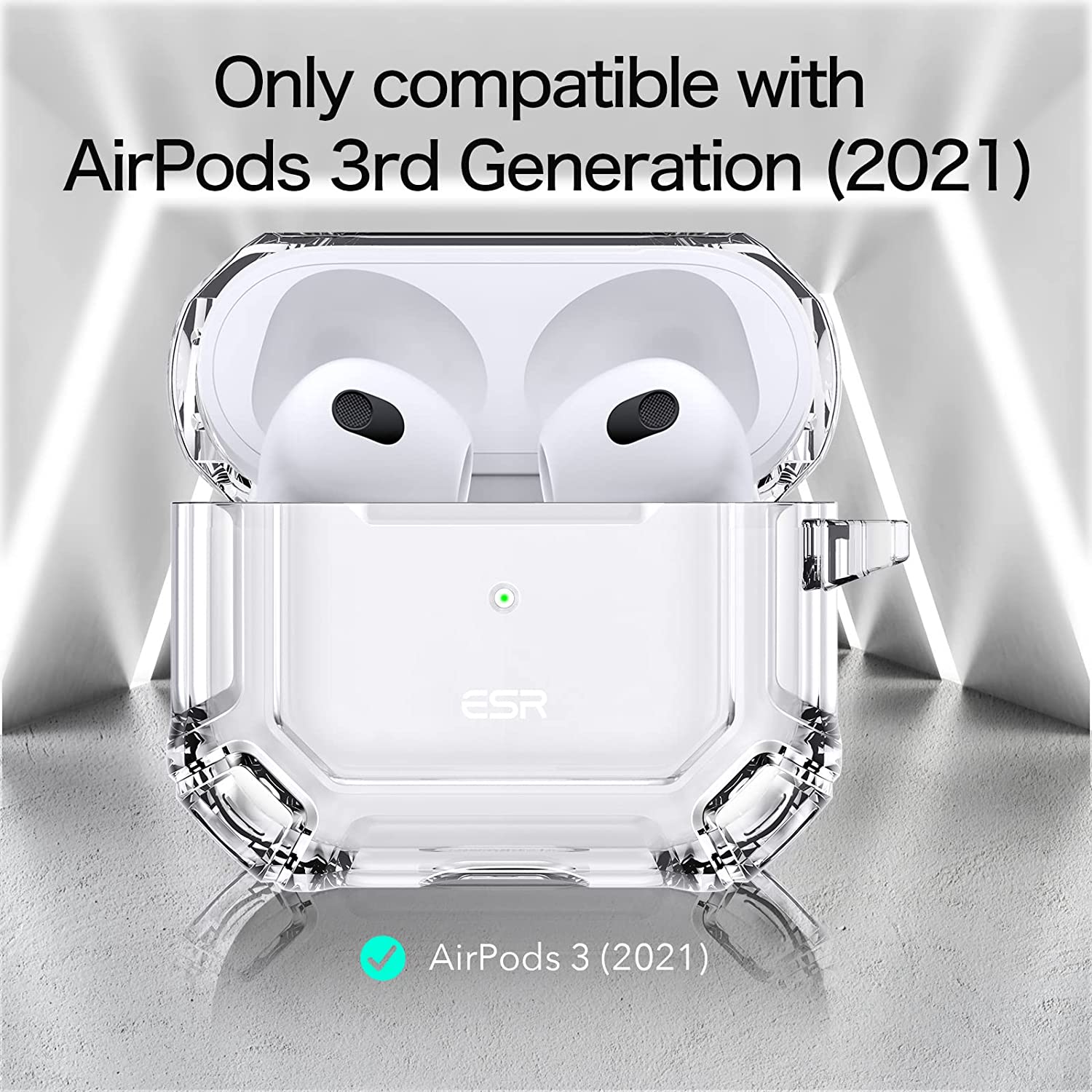 Bao Case cho AirPods 3 2021 ESR Tough Shock Armor Case - Hàng Chính Hãng