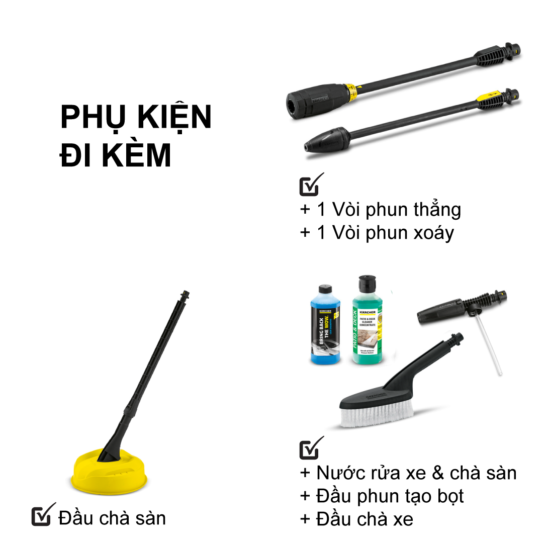 Máy phun rửa áp lực cao Karcher K 2 Power Control Car & Home