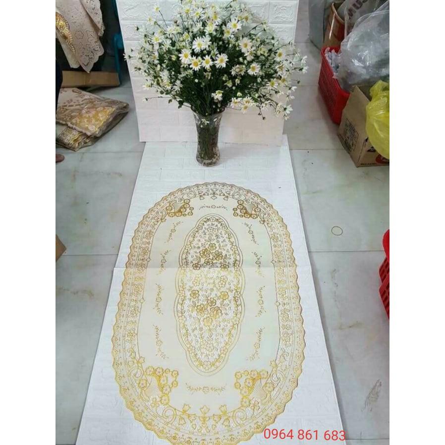 Khăn trải bàn hoa văn cao cấp (kích thước 50x110cm, 60x120, ...)