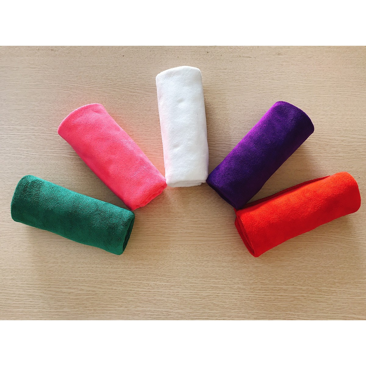 Combo 5 khăn bông 25x35cm cao cấp nhiều màu
