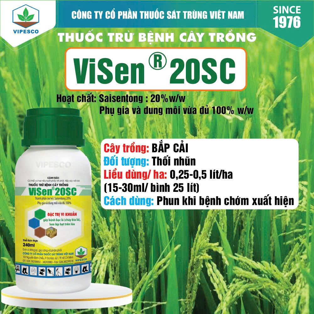 VISEN 20SC-240CC PET - THUỐC TRỪ BỆNH