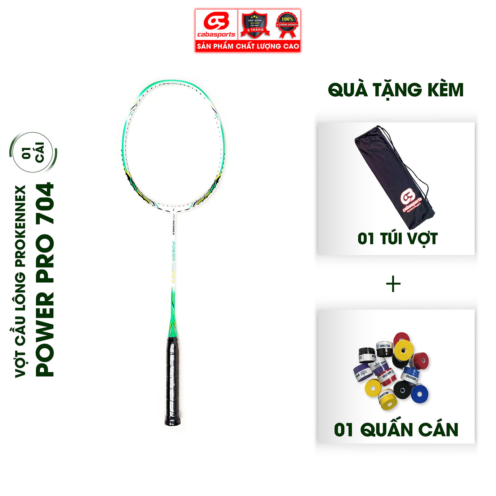 Vợt cầu lông giá rẻ chính hãng carbon công thủ toàn diện Prokennex POWER PRO 704