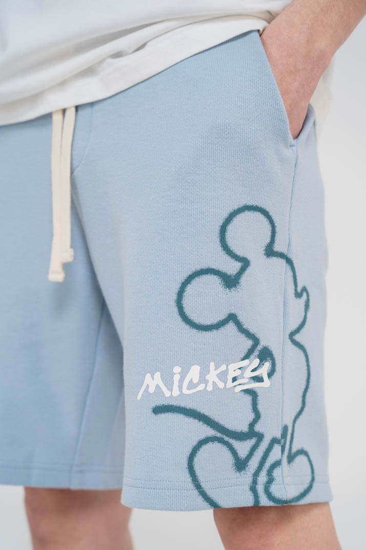Quần Shorts Unisex BOO Dáng Regular In Graphic Mickey BZL