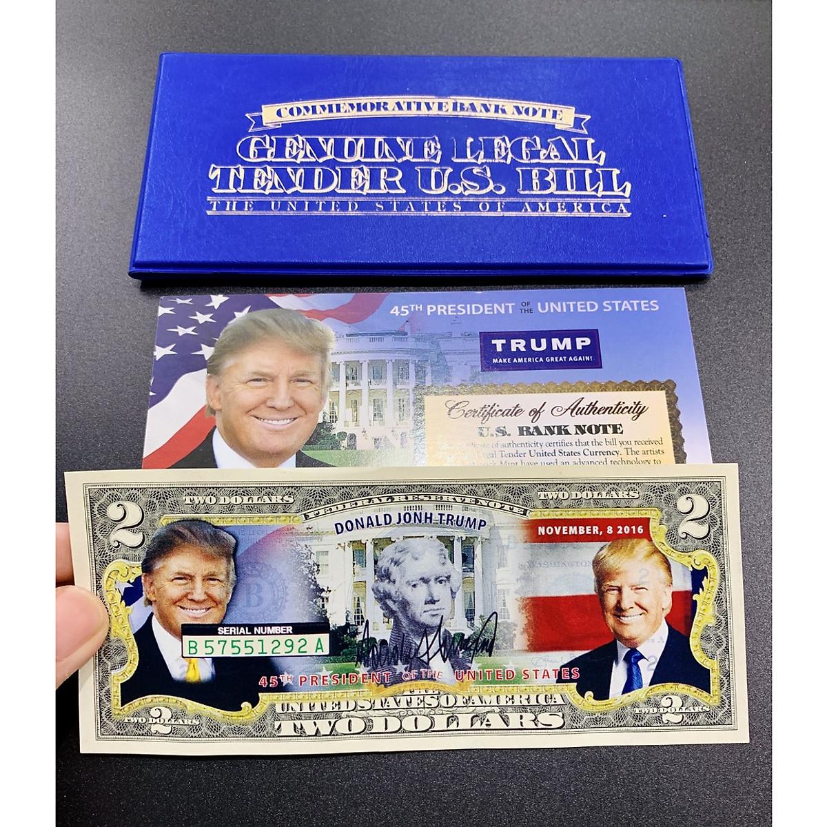 Tiền 2 USD In Hình Tổng Thống Trump Độc Đáo - Quà tặng sưu tầm , cho biếu độc lạ [Tiền 2 Đô Thật 100%] - PASA House