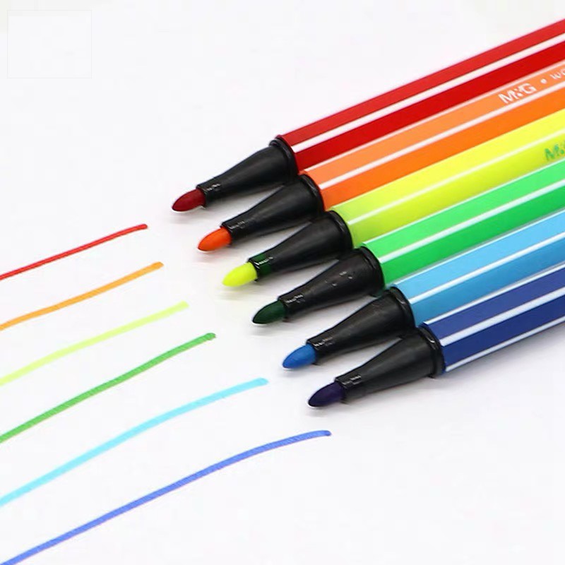 Bút lông màu M&amp;G ACPN0326 | ACPN0327| ACPN0328 | ACPN0329 nhiều màu chay cao nắp có hình đầu con chim Cánh Cụt