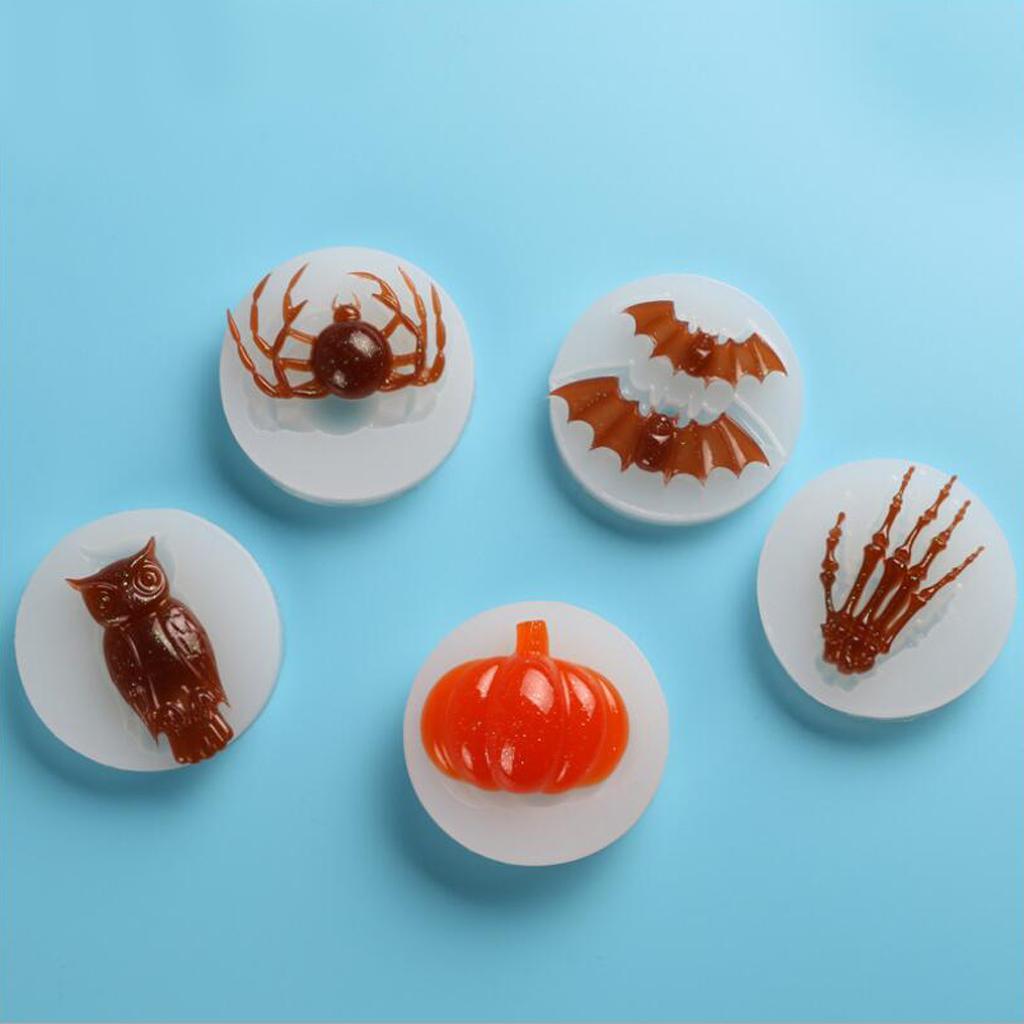 5pcs Fondant Cake Decor Silicone Mold Chocolate Mould for Halloween