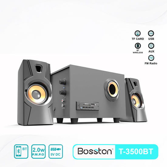 Loa vi tính Bosston bluetooth 2.1 T3500-BT - Hàng Chính Hãng