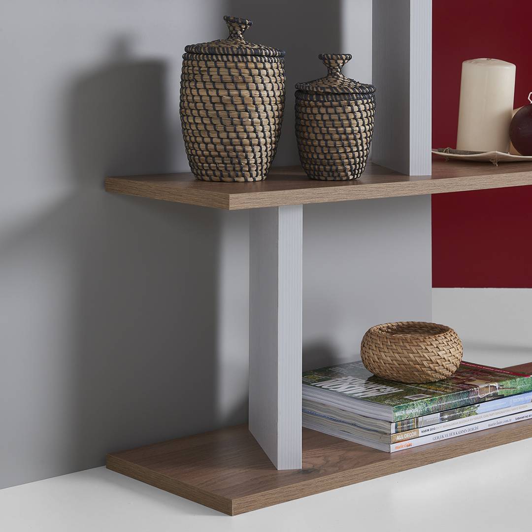 Giá sách gia đình nhỏ gọn từ gỗ SMLIFE Ballard