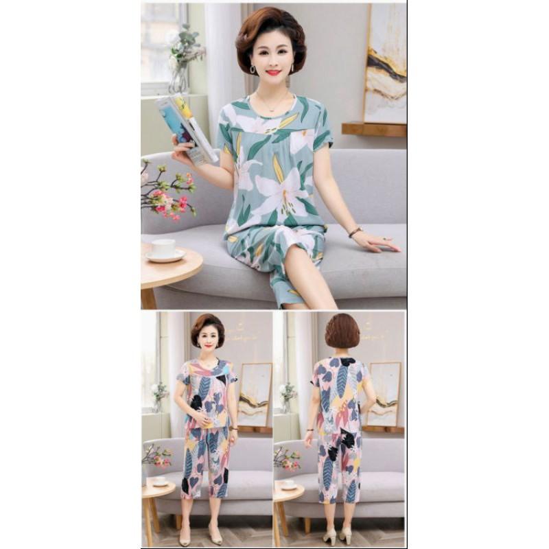 ĐỒ BỘ TRUNG NIÊN CHẤT VẢI LANH CHO BÀ CHO MẸ