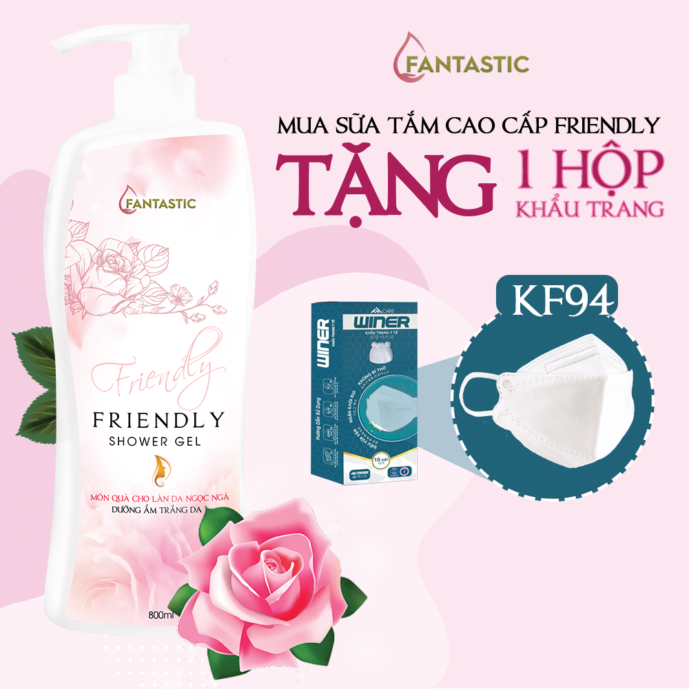 Sữa tắm trắng da FRIENDLY 800ml