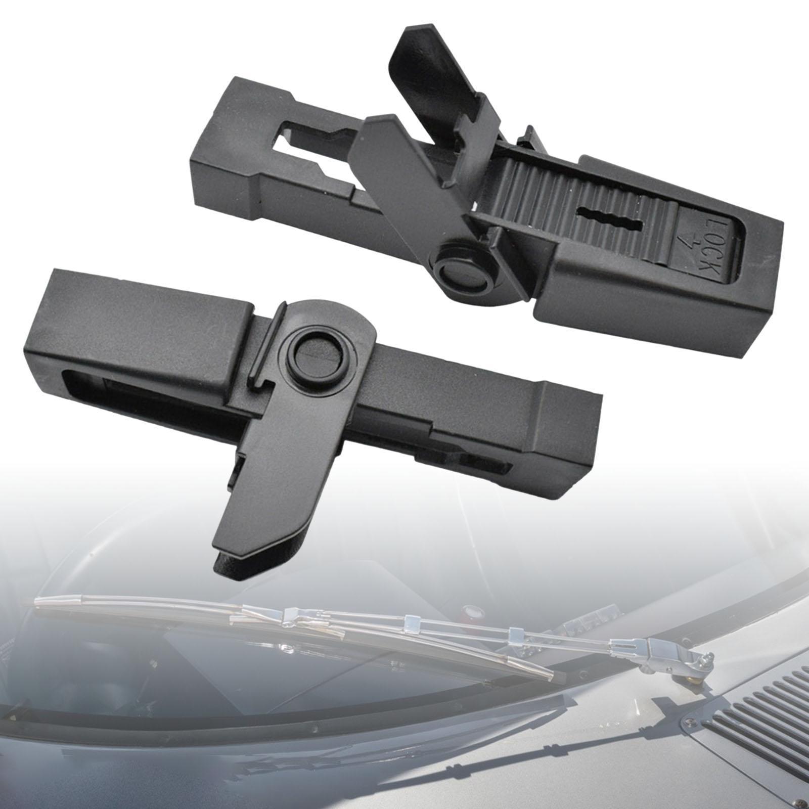 2Pcs Automotive Front Windshield Wiper Arm Retaining Clip/ Black for Discovery 2 L322 Replacement Durable/