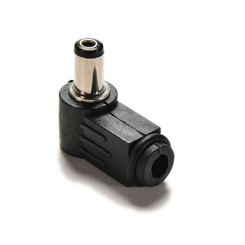 Đen 10 Chiếc 90 Độ Góc 2.1X5.5Mm 2.1Mm DC Cáp Nam Cắm Ổ Cắm Dây Hàn Đầu Kết Nối Adapter