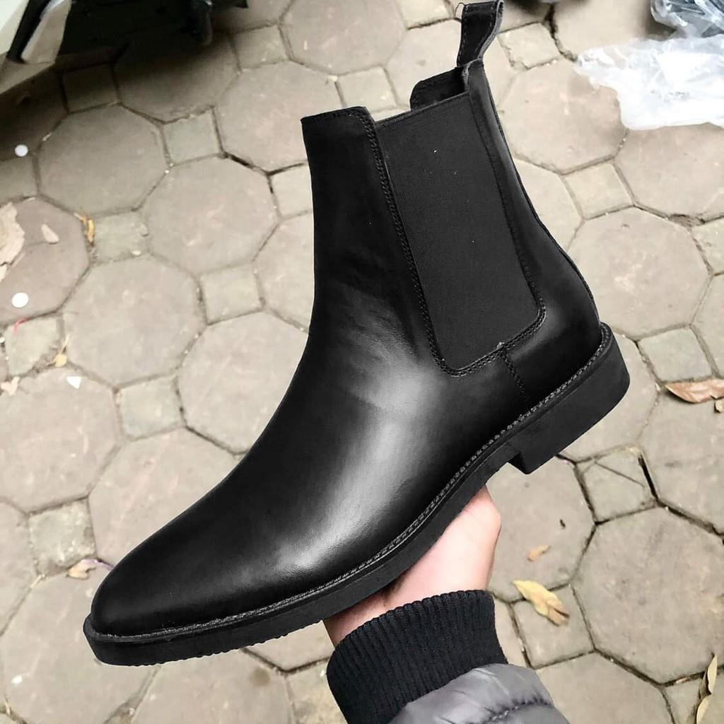 Chelsea Boots Da Bò Đế Crepe