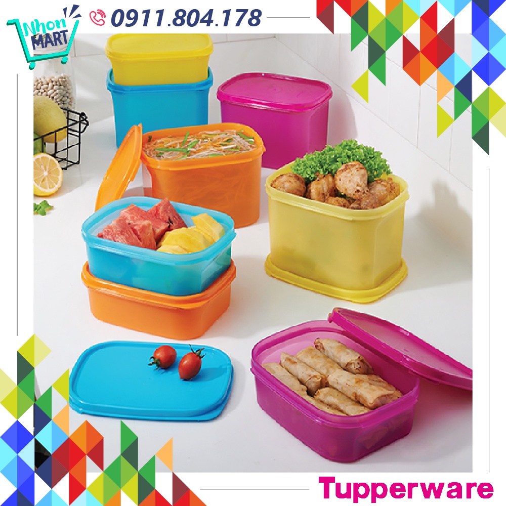 Bộ Hộp Thực Phẩm Trữ Mát Rectangular - 8 Hộp