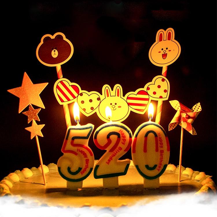 Nến số sắc màu trang trí bánh sinh nhật( 1 cây) J7ST2000008