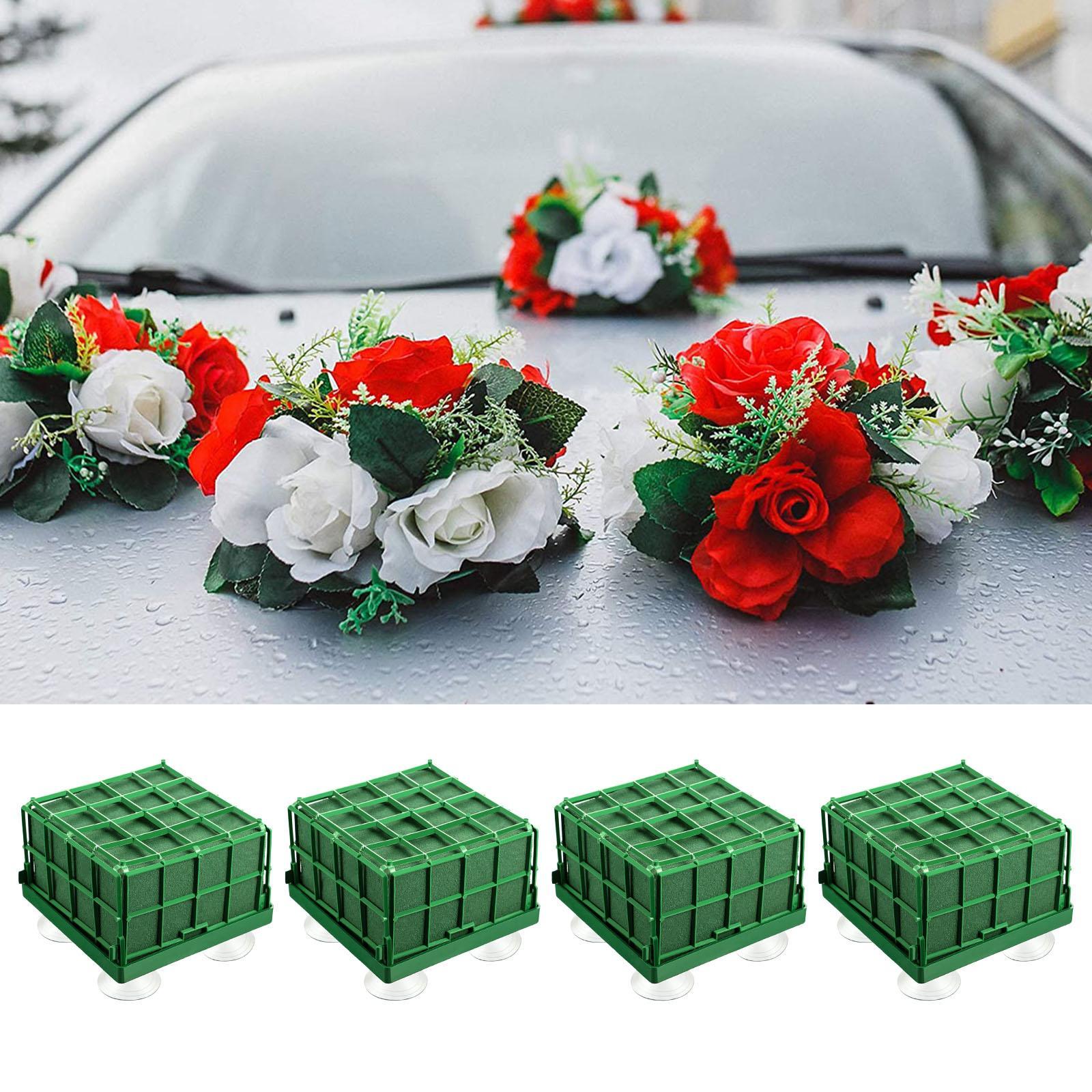 2x 4 Pcs Floral Foam Blocks Square Floral Bricks Flower Mud Foam Kit Arrangement for Florist Floral Arrangement Green Styrofoam Dry Or Wet