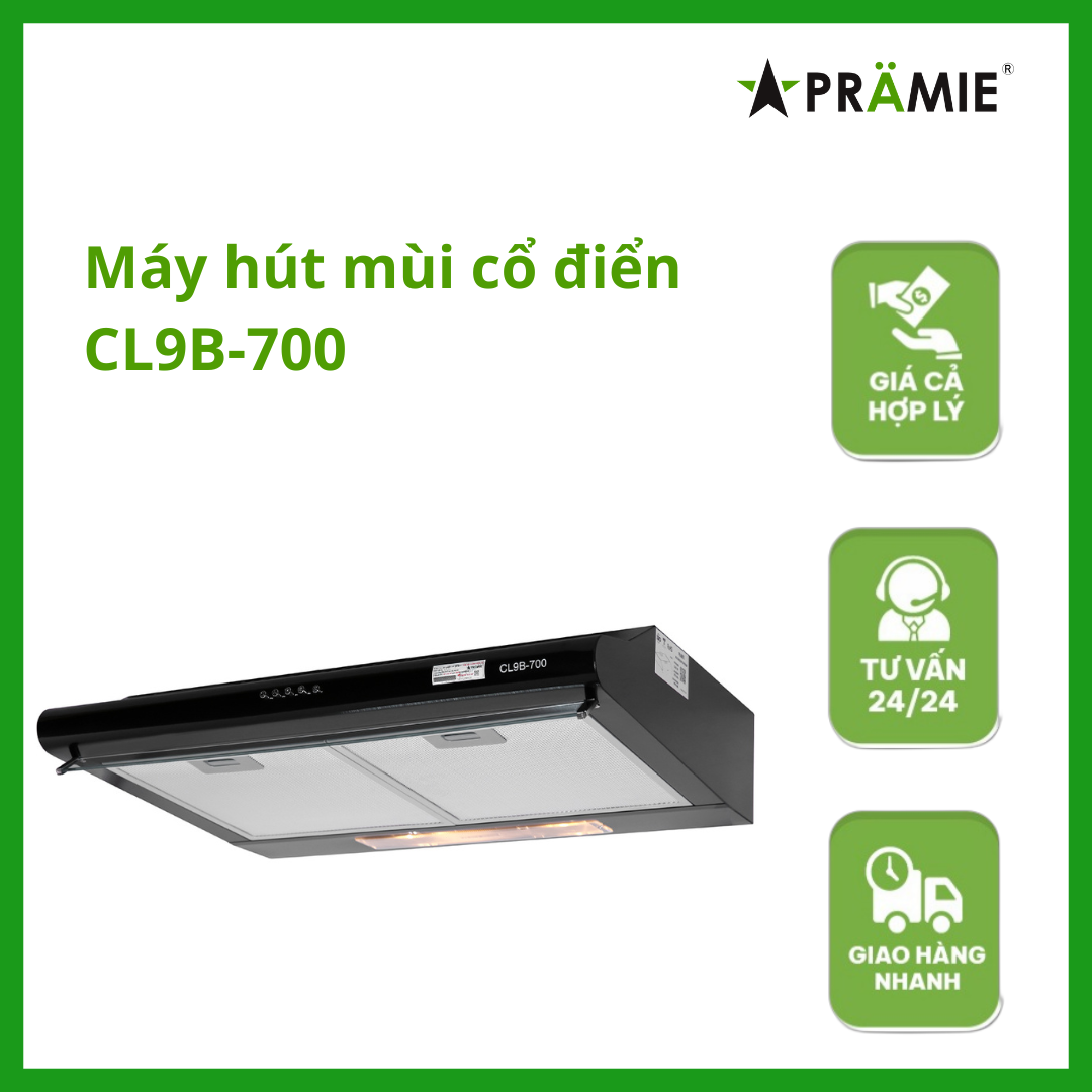 Máy Hút Mùi Cổ Điển Pramie CL9B-700 _Hàng nhập khẩu Thái Lan