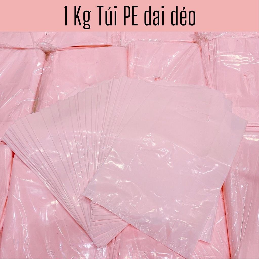 0,5kg - 1kg Túi Gói Hàng Hồng Pastel Nilong PE Hột Xoài - Túi Ni Lông Ruffo Hàng Bóng Đẹp Dẻo Dai