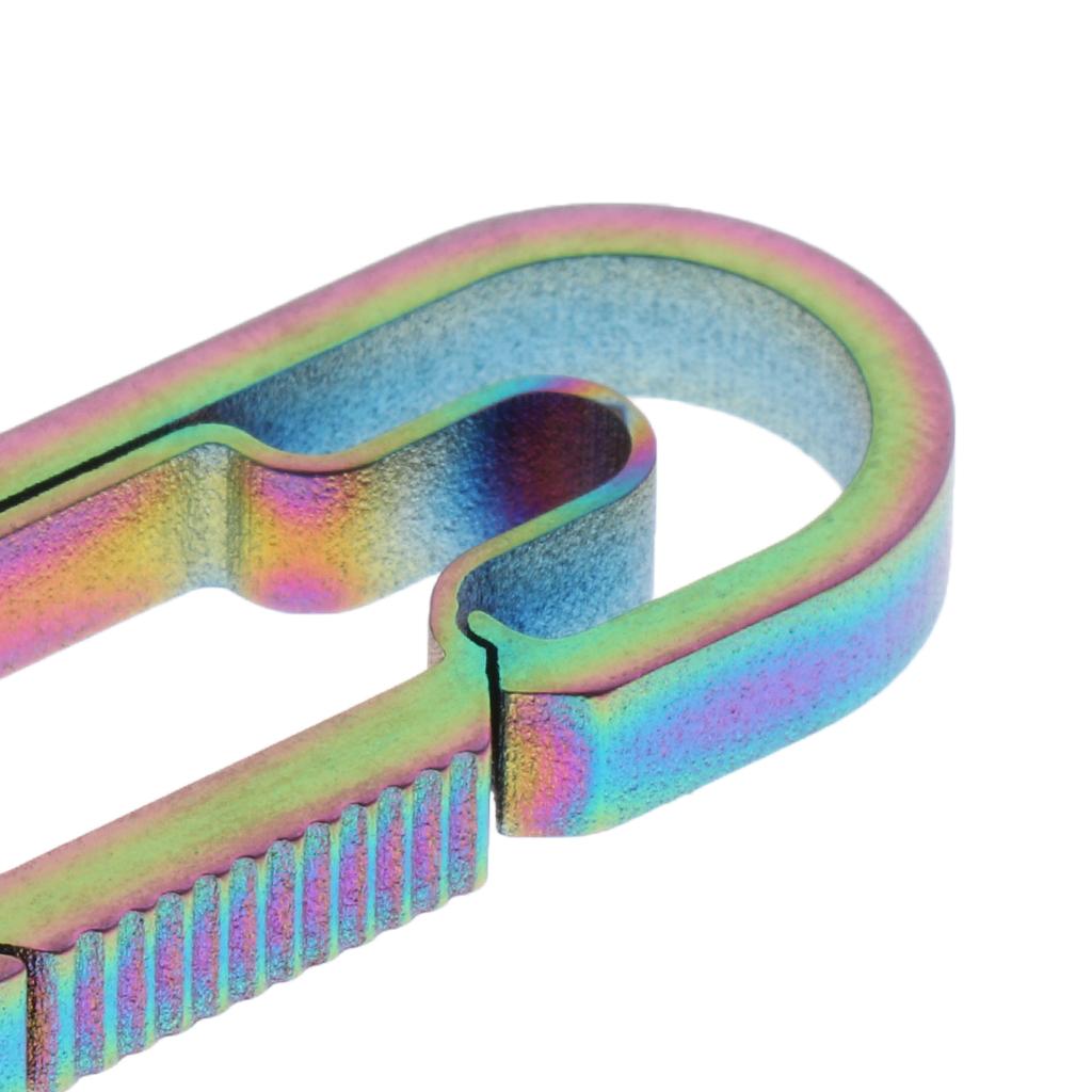 Outdoor Titanium Alloy Buckle Carabiner Keychain Key Ring Hook 4cm Colorful