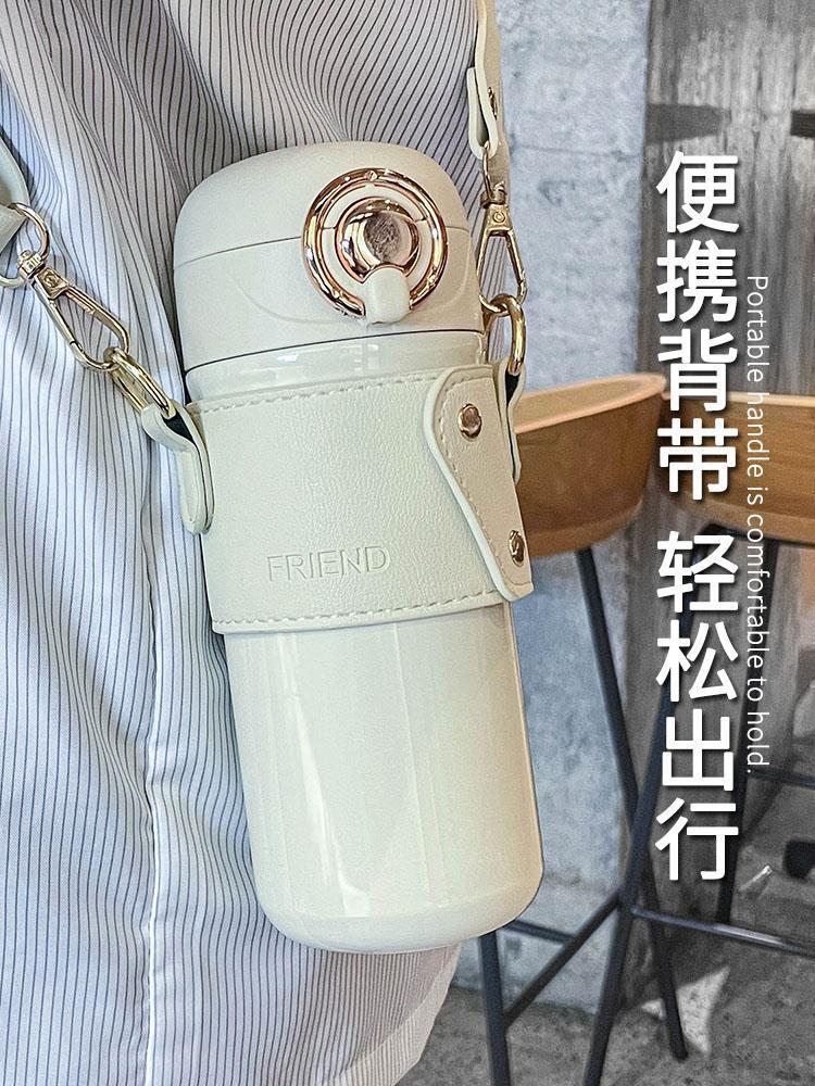 Cốc giữ nhiệt phong cách mới nhất cốc nước giá trị cao dành cho nữ cốc nước nhỏ hương thơm di động cốc ống hút đơn giản cốc in cao cấp tinh tế