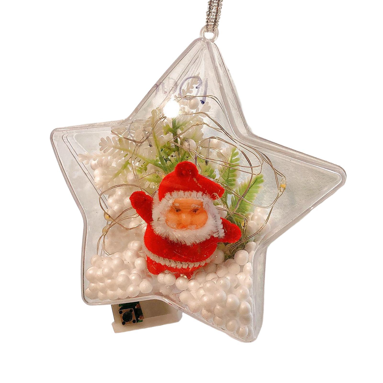 Christmas Hanging Decorations Party Ornaments Battery Powered Transparent