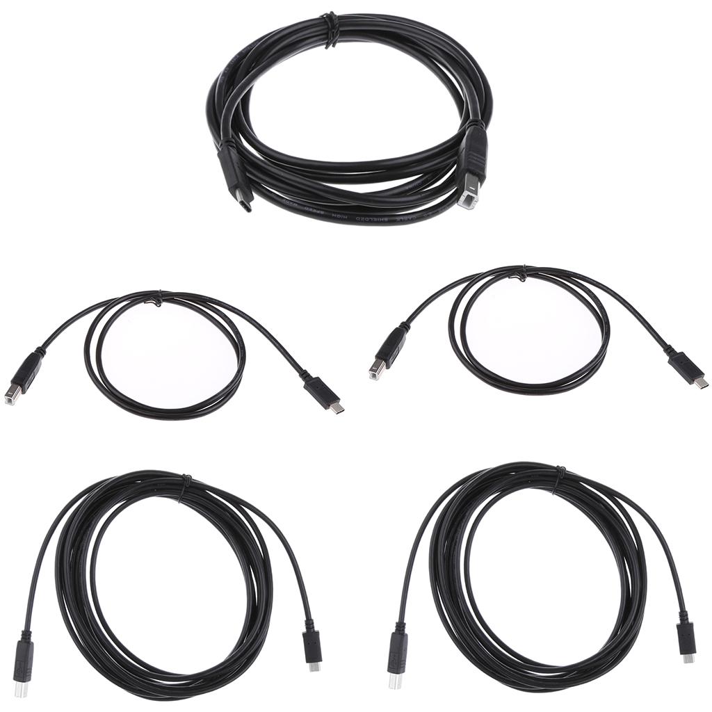 USB Type-c To USB2.0 Type-B Male Data Charge Printer Printing Cable Cord