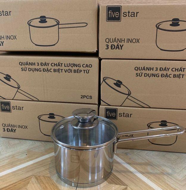 Quánh - Nồi quấy bột inox 3 đáy chống dính 12cm