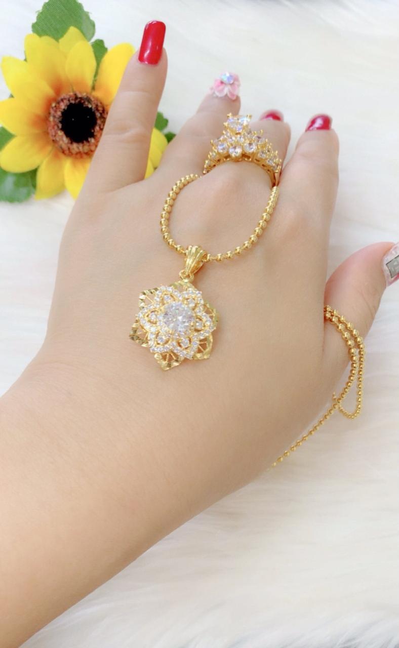 Dây chuyền nữ xi dát vàng 18k cao cấp EKP570