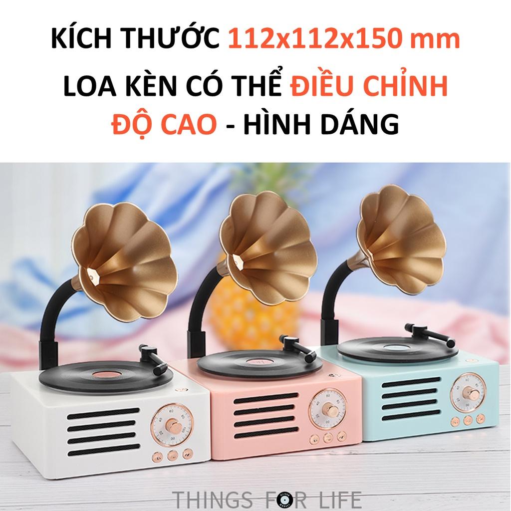 Loa Bluetooth Đĩa Than Xoay OLIVER T15 Loa Bluetooth Loa Kèn Vintage Cổ Điển Đồ Decor Phòng Ngủ Trang Trí Bàn Làm Việc Cao Cấp