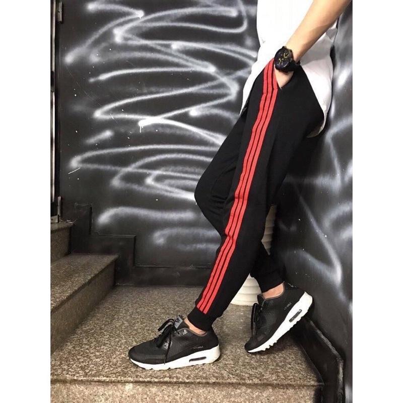 Quần Thể Thao , Jogger 3 Sọc đỏ - Chất Thun Poly 2 da siêu mềm mịn CHỐNG NHĂN KHÔNG XÙ LÔNG