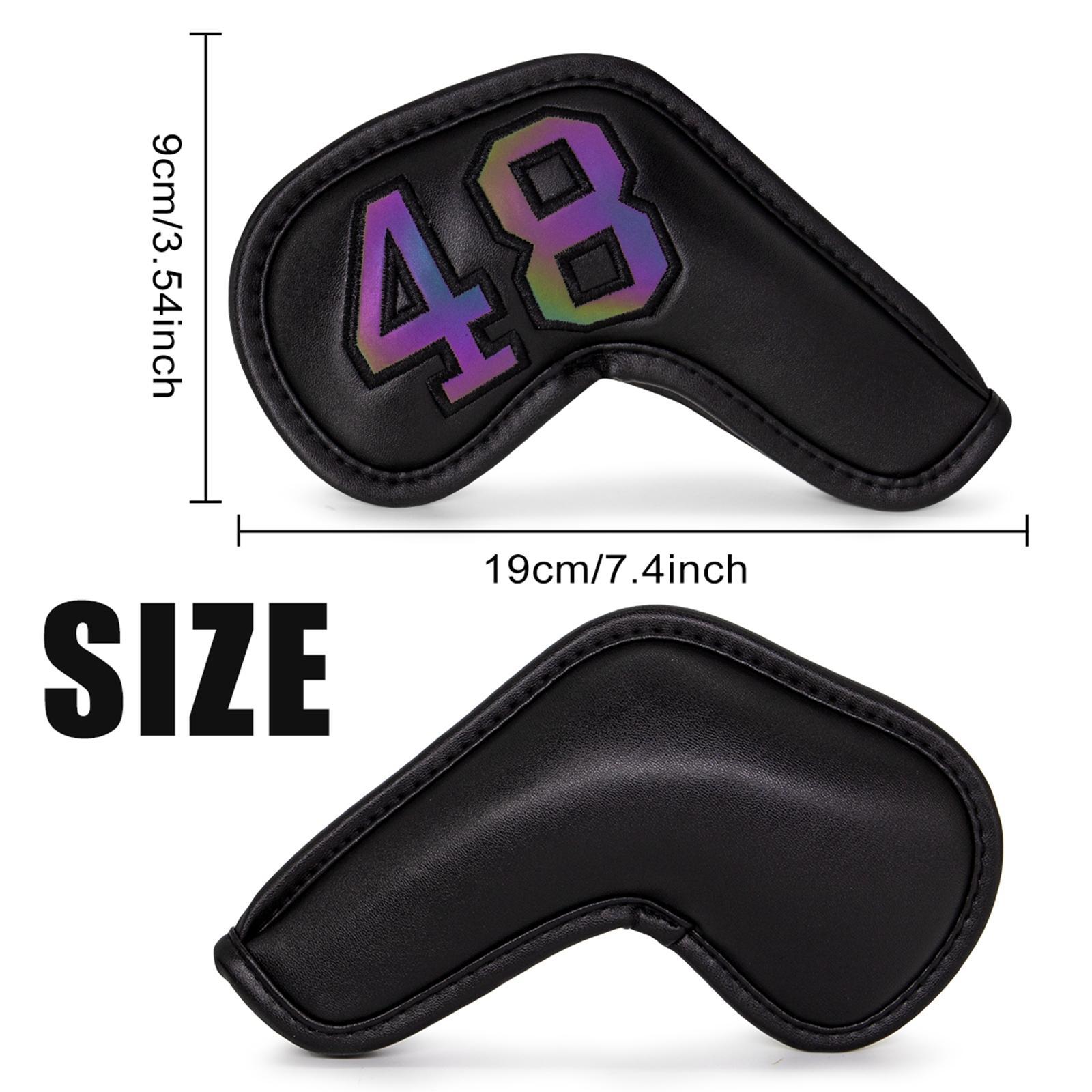 Fashionable, Golf Iron Headcover, Golf Club Head Cover, Dustproof, Golf Hybrid Wedges, Embroidery Number, Wedge Cover for Protection Unisex