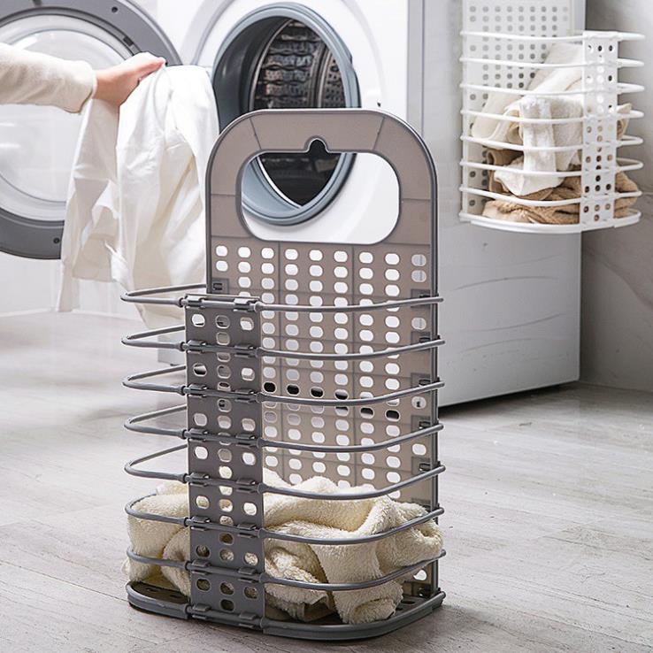 Rổ Đa Năng Gấp Gọn Đựng Quần Áo Và Đồ Dùng Sinh Hoạt Treo Tường Treo Máy Giặt Vô Cùng Tiện Lợi