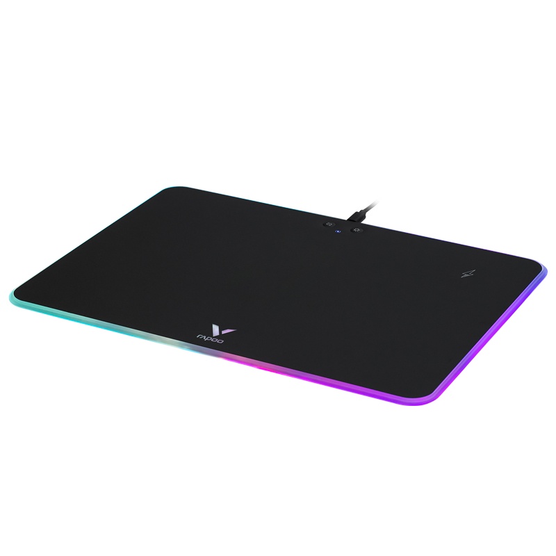 Bàn di chuột Gaming Rapoo V10RGB Wireless Charger có đèn led RGB kiêm sạc không dây - Hàng chính hãng