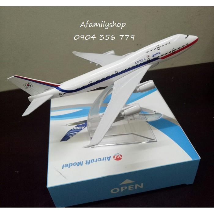 Mô hình máy bay tĩnh B747 Korea Air 16cm