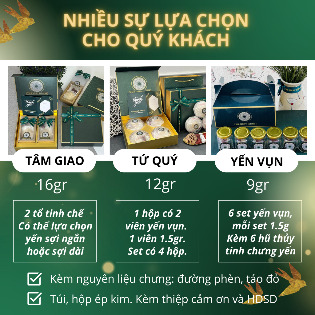 Hộp Quà Tặng Yến Sào Tết, Trung Thu The Nest House