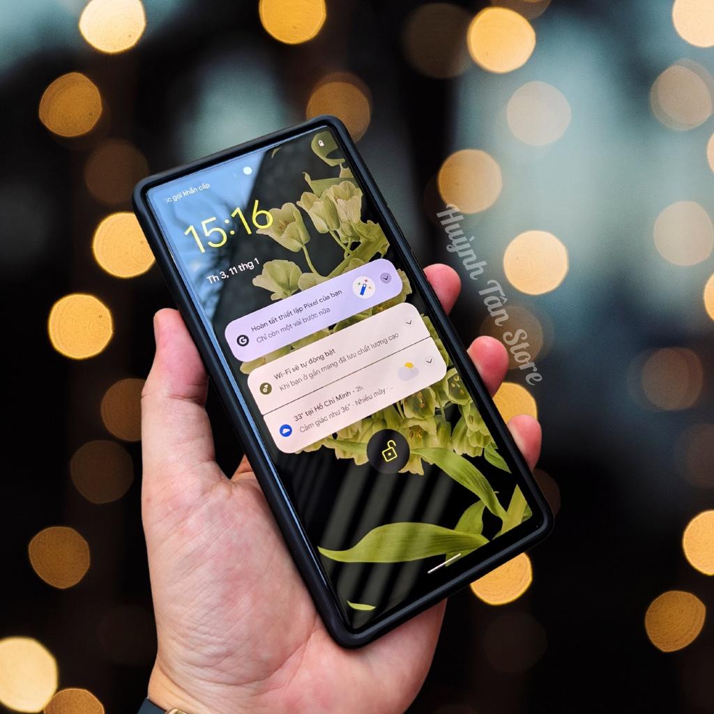 Ốp lưng pixel 6 6 pro chống sốc clear color ver 2 viền màu lưng trong không ố vàng bảo vệ camera huỳnh tân store