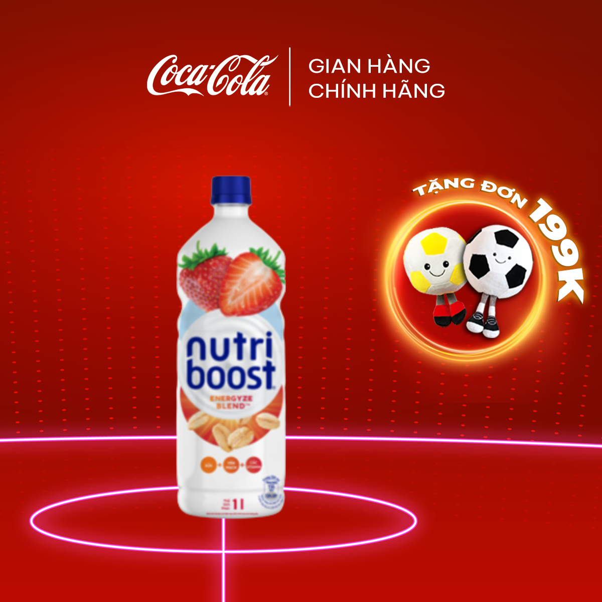 Chai Thực phẩm bổ sung Nước uống sữa trái cây Nutriboost Energyze Blend 1L/Chai Sale 7.7