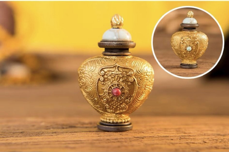 Ga’u bảo bình mini đeo cổ - đựng cát xá lợi thuốc pháp