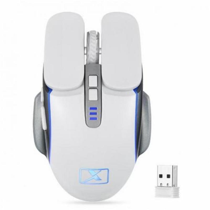 M215 Chuột Chơi Game Không Dây 2400 DPI Pin Sạc 2.4GHz Công Thái 6 Phím RGB LED USB Thu Cho Máy Tính Laptop