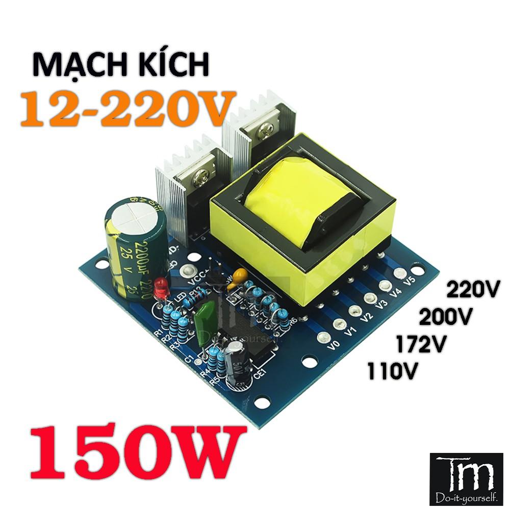 Mạch Tăng Áp 12 - 220V AC 150W Nhiều Đầu Ra