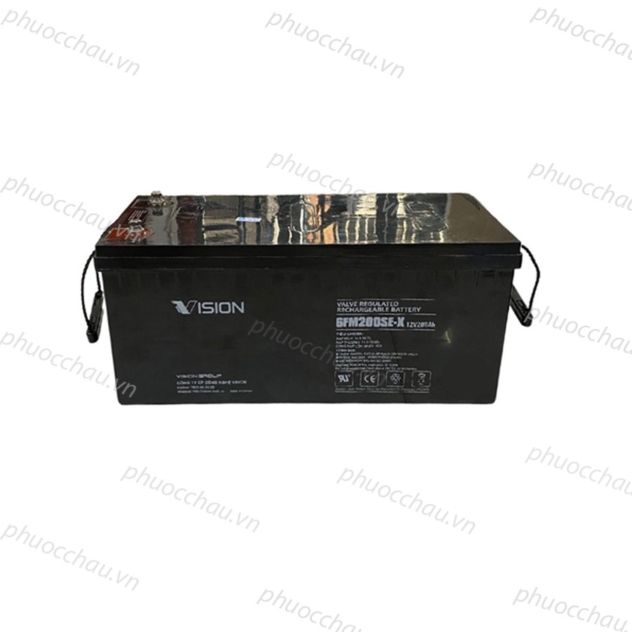 Ắc quy bộ lưu điện, ắc quy Vision 6FM200SE-X/6FM200D-X (12V-200AH), ắc quy viễn thông