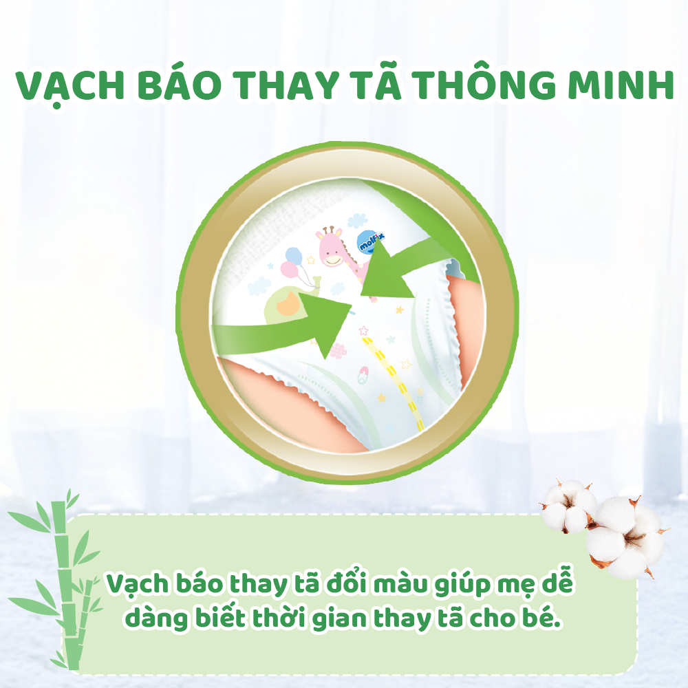 Tã/bỉm quần Molfix Thiên nhiên Ultra XXL (15kg - 25kg) - Gói 56+8 miếng