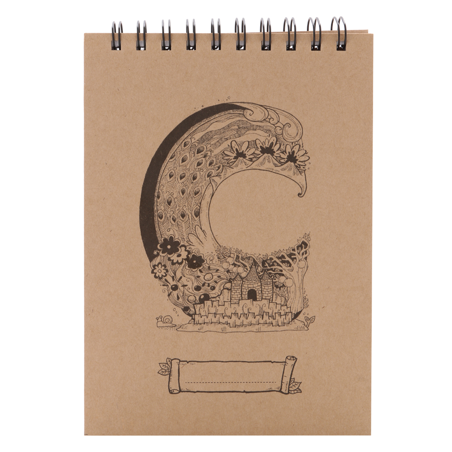 Sổ Sketchbook Alphabet S 80 Trang Mimemo - Mẫu Ngẫu Nhiên (14.8 x 21 cm)