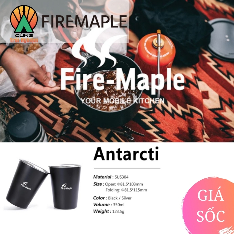 COMBO 2 Cốc Fire Maple Chuyên dụng cho đồ uống lạnh, bia FMP Cup01 Gọn Nhẹ dành cho Dã Ngoại, Cắm Trại